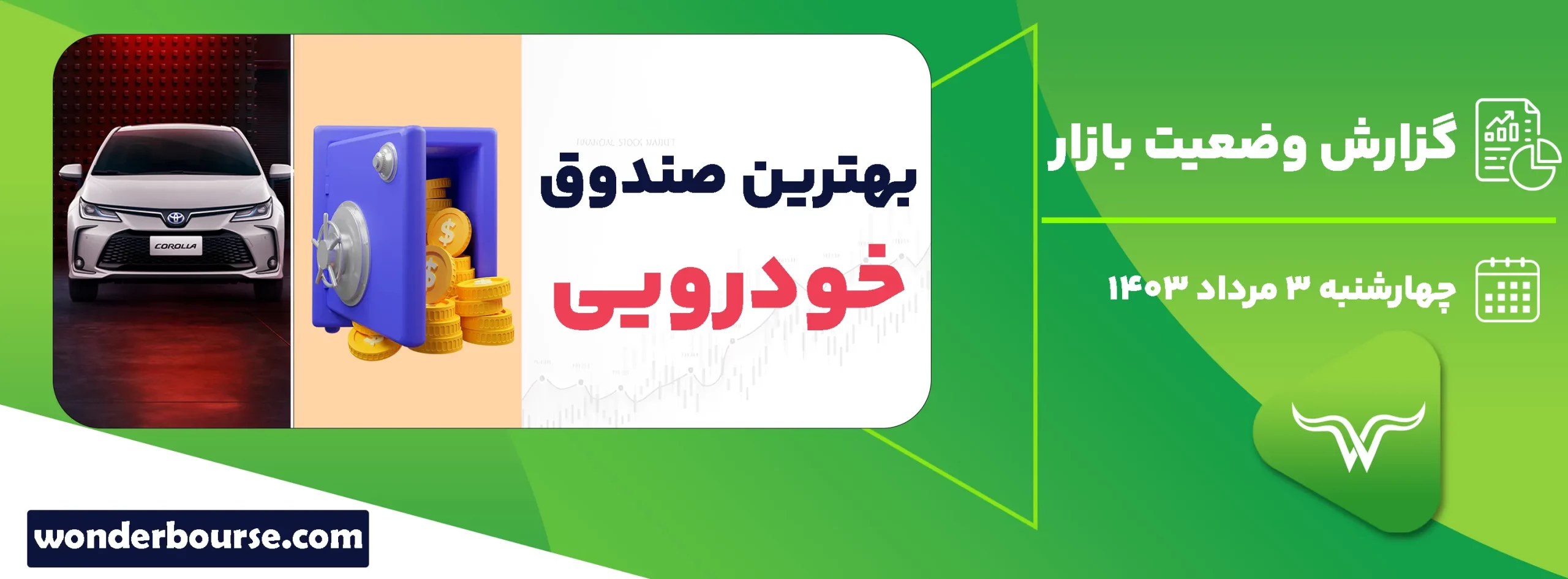 گزارش وضعیت بازار امروز چهار شنبه 3 مرداد 1403