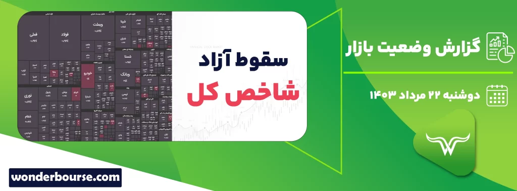 گزارش وضعیت بازار امروز دوشنبه 22 مرداد 1403